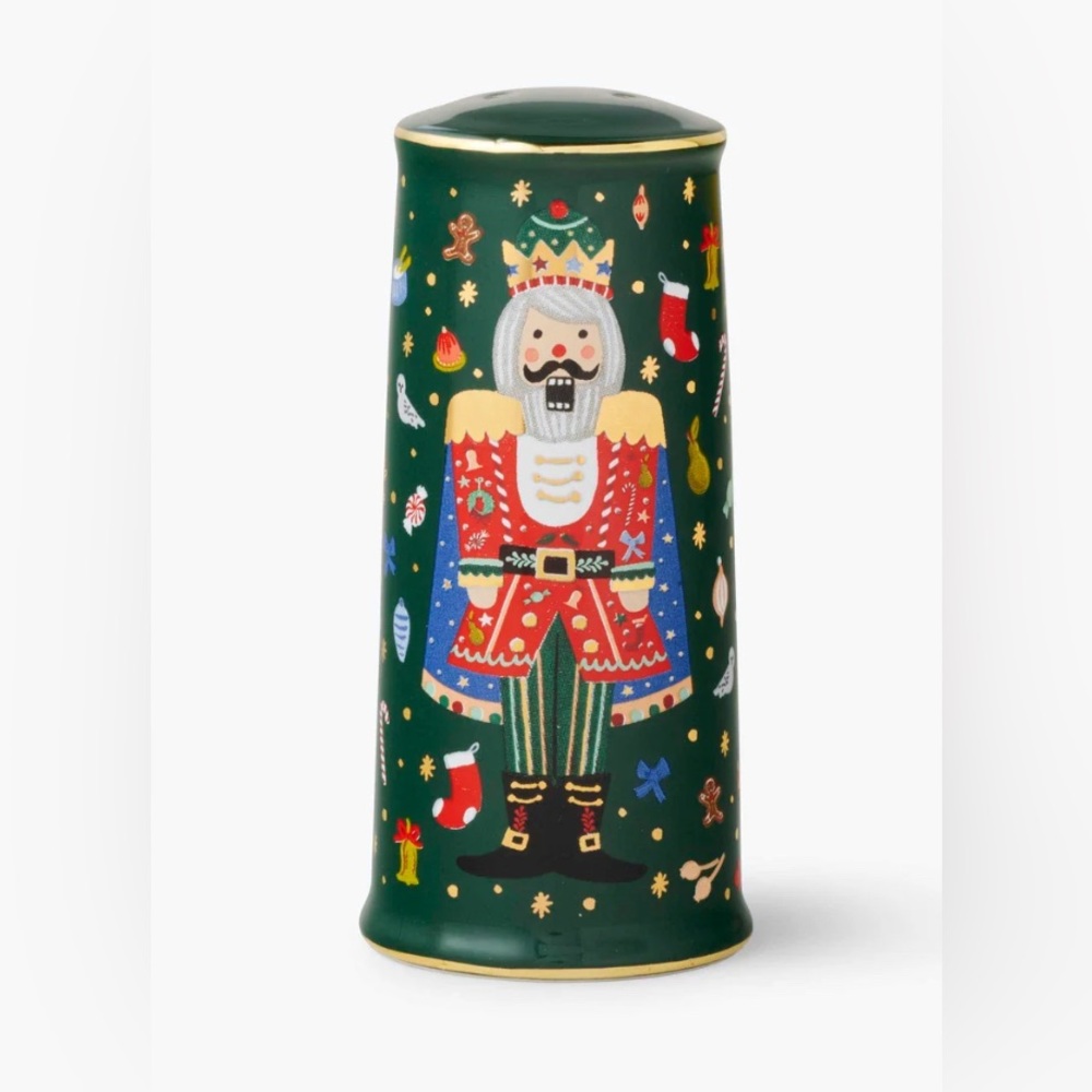 🎄NIB🎄Rifle Paper Co.🎄Nutcracker and Christmas Tree Salt & Pepper Shakers - Picture 2 of 9